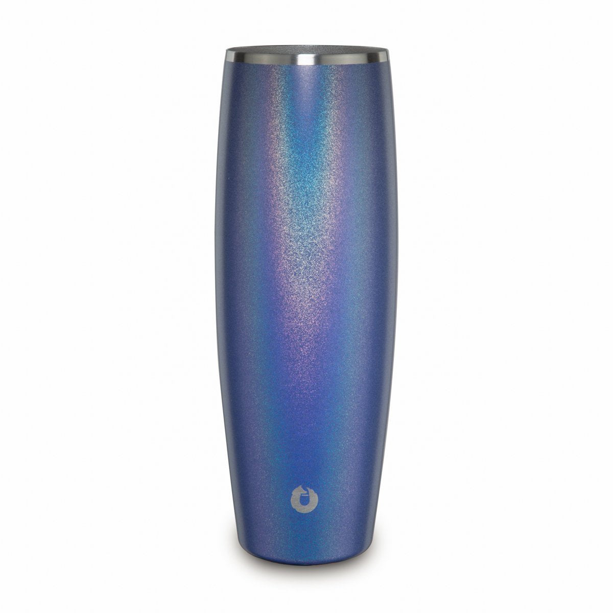 Shimmer Blue: 24 oz stainless steel beer glass with lid shimmer blue