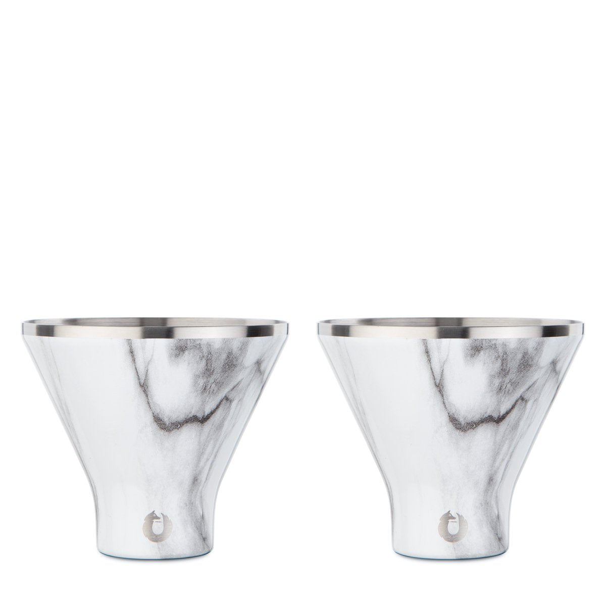 Stainless Steel Martini Glasses (Set of 2)