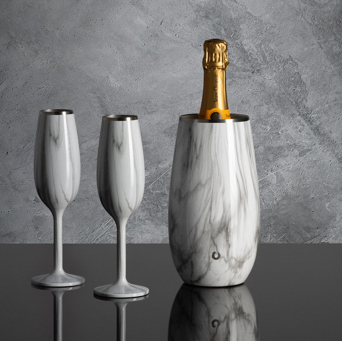 Stainless Steel Wine Chiller - Marble