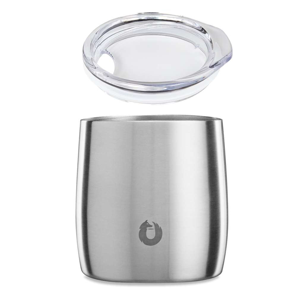 Steel:stainless steel rocks glass with lid steel