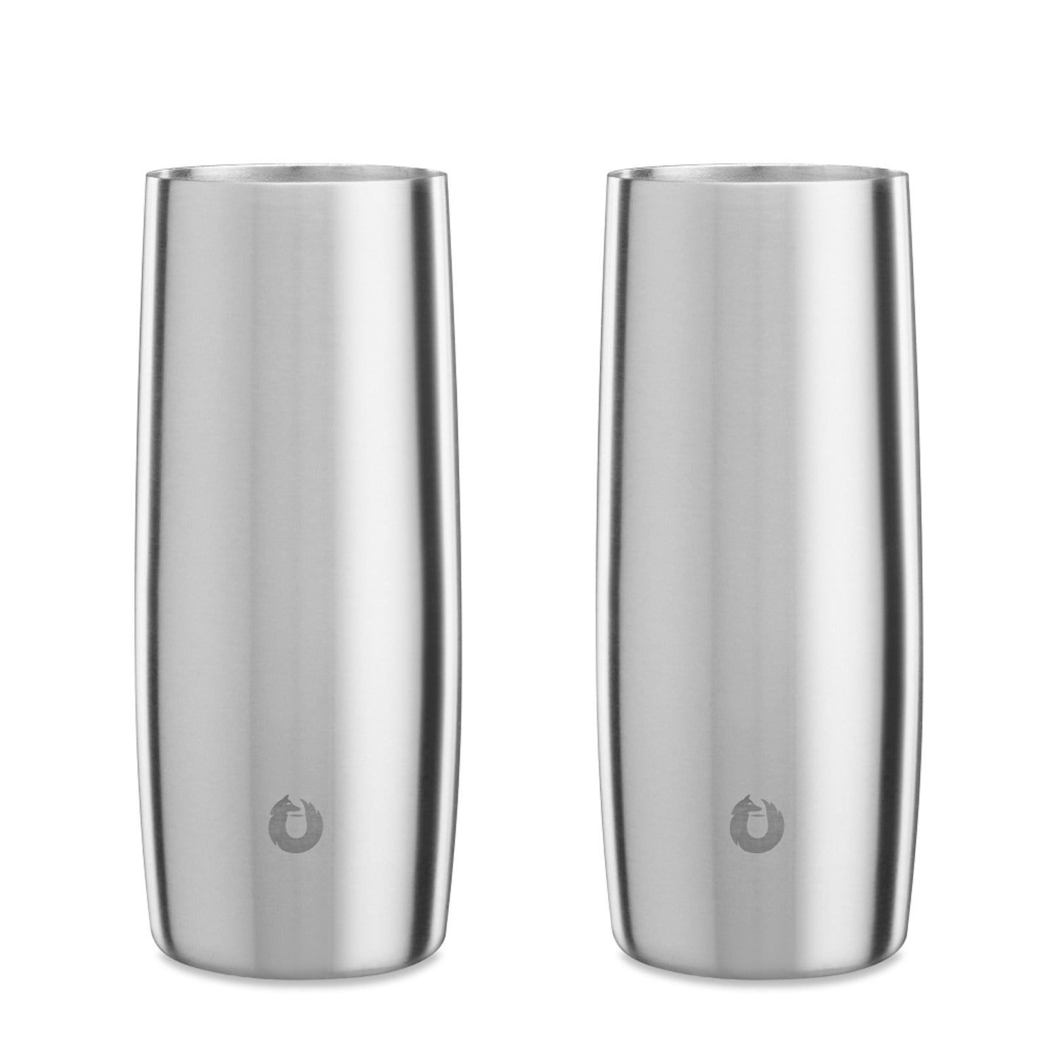 Steel: Stainless Steel Highball Glass, Set of 2 Steel