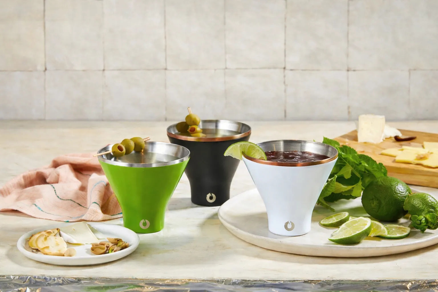 Stainless Steel Cocktail Glassware Collection