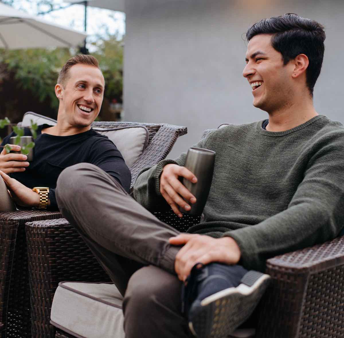 Stainless Steel Beer Glass Set, Set of 2 - Steel