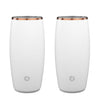 White: Stainless Steel Beer Glass, Set of 2 white