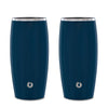 Stainless Steel Beer Glass Set, Set of 2 -  Navy