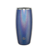 stainless steel beer glass with lid shimmer blue