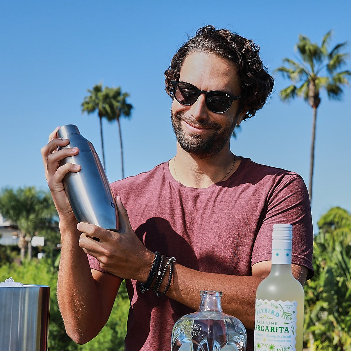 Stainless Steel Cocktail Shaker and Rocks Barware Set, Steel