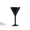 Stainless Steel Stemmed Martini Glass , Black