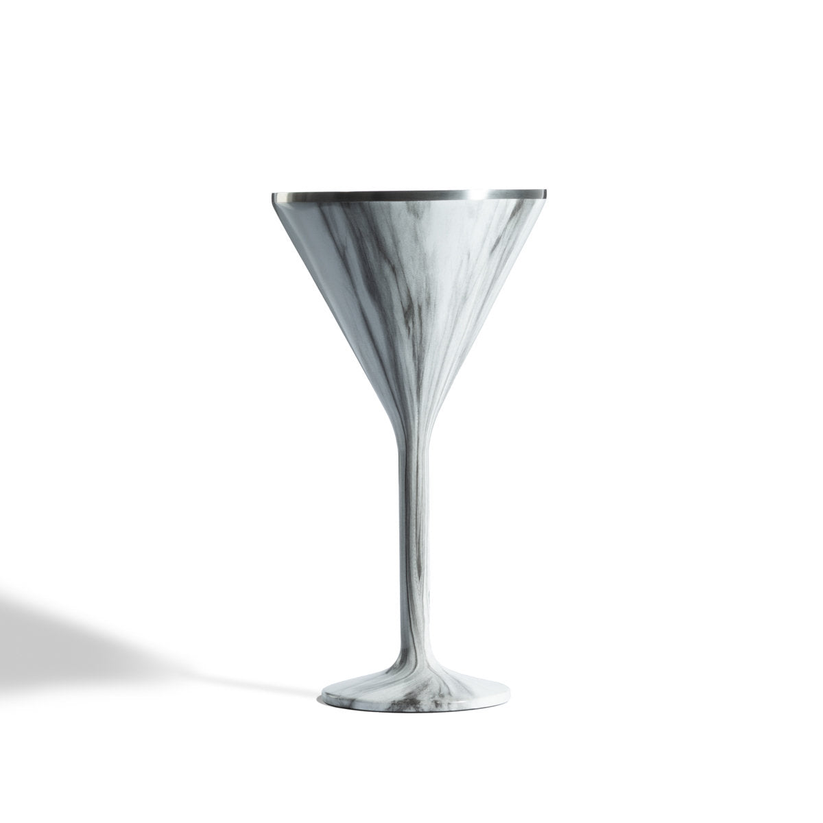 Stainless Steel Stemmed Martini Glass , Marble