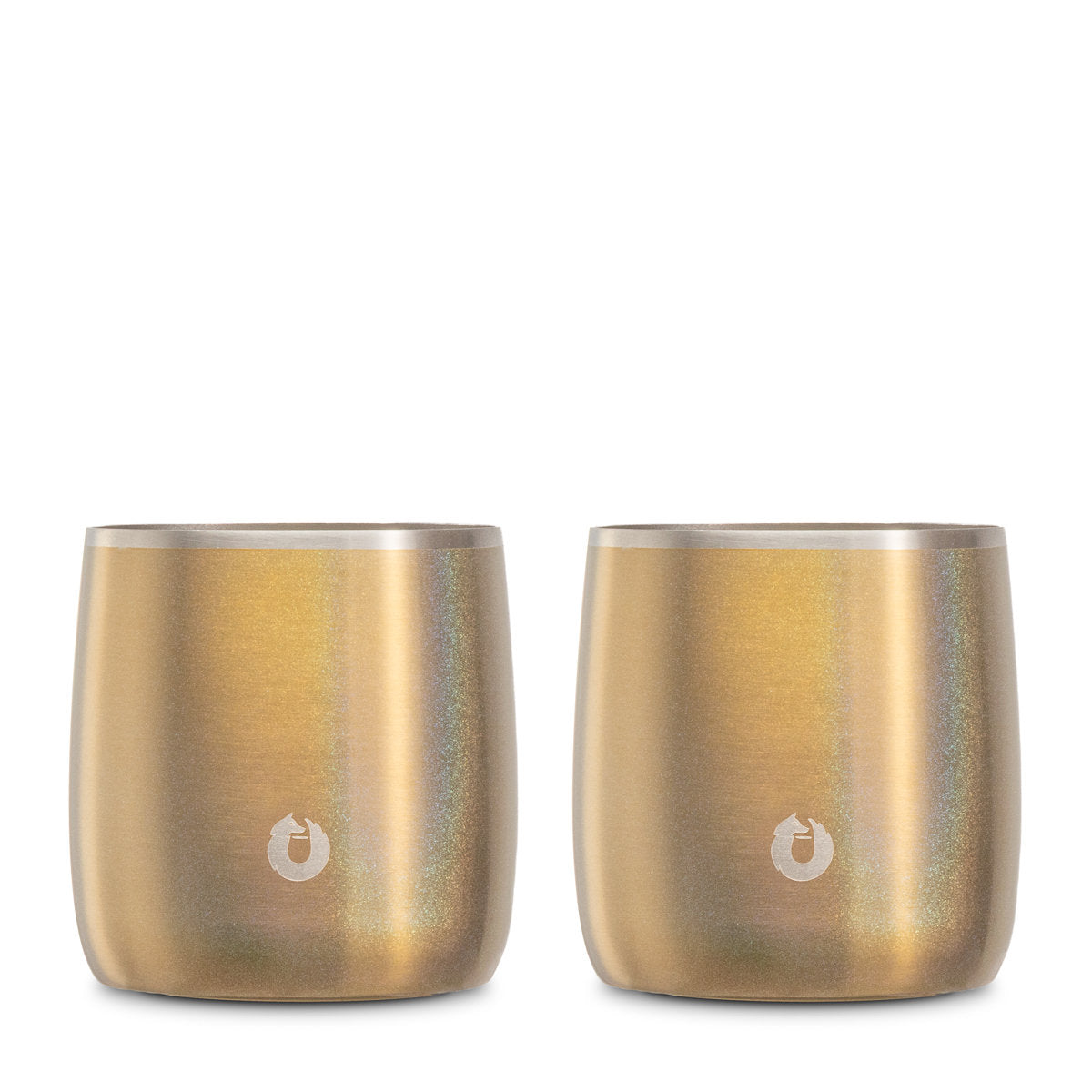 Stainless Steel Rocks Glass, Set of 2 - Shimmer Gold