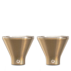 Stainless Steel Martini Glass, Set of 2 - Shimmer Gold