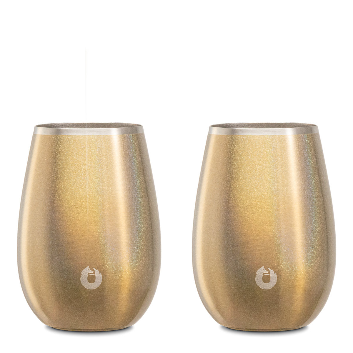 Stainless Steel Sauvignon Blanc Wine Glass, Set of 2 - Shimmer Gold