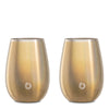 Stainless Steel Sauvignon Blanc Wine Glass, Set of 2 - Shimmer Gold