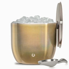 Extra Large Ice Bucket with Lid and Ice Scoop, Shimmer Gold