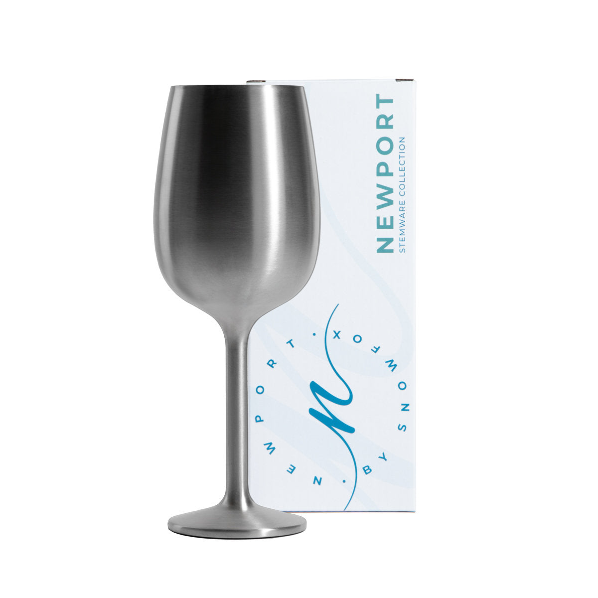Stainless Steel Stemmed Wine Glass, Steel