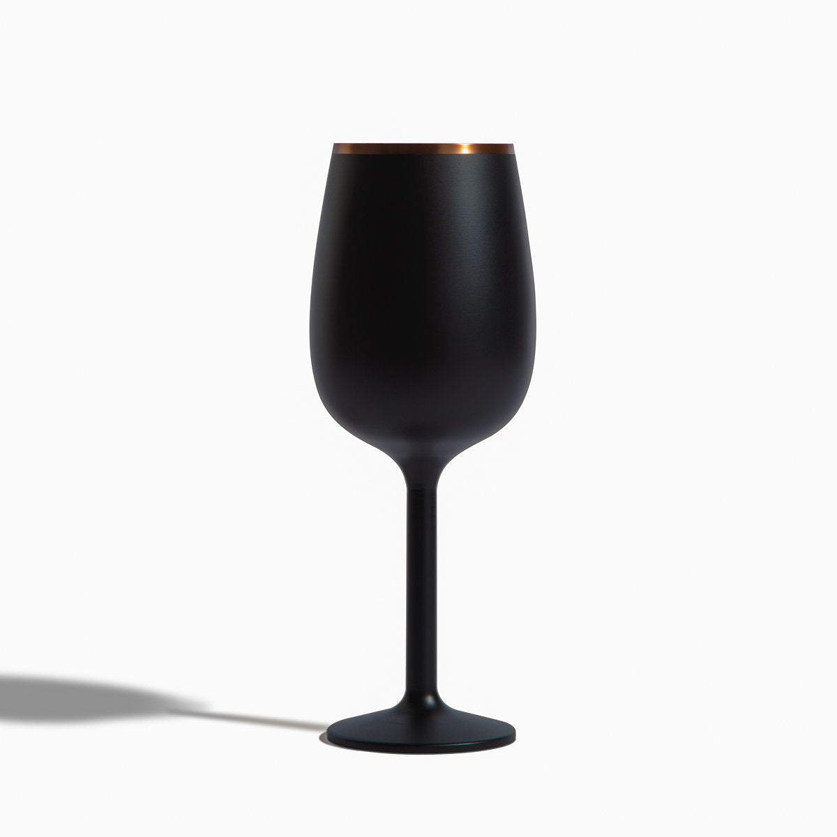 Stainless Steel Stemmed Wine Glass, Black