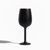 Stainless Steel Stemmed Wine Glass, Black