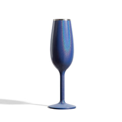 Stainless Steel Champagne Flute , Blue