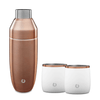 stainless steel rocks glass set with cocktail shaker white and gold