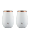 White: Stainless Steel Sauvignon Blanc Wine Glass, Set of 2