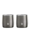 Olive Gray: Stainless Steel rocks glass, set of 2 gray
