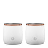 White: Stainless steel rock glass, set of 2 white