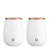 White: Stainless Steel grand pinot wine glass white, set of 2