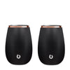 Black: Stainless Steel Sauvignon Blanc Glass Set of 2 Black