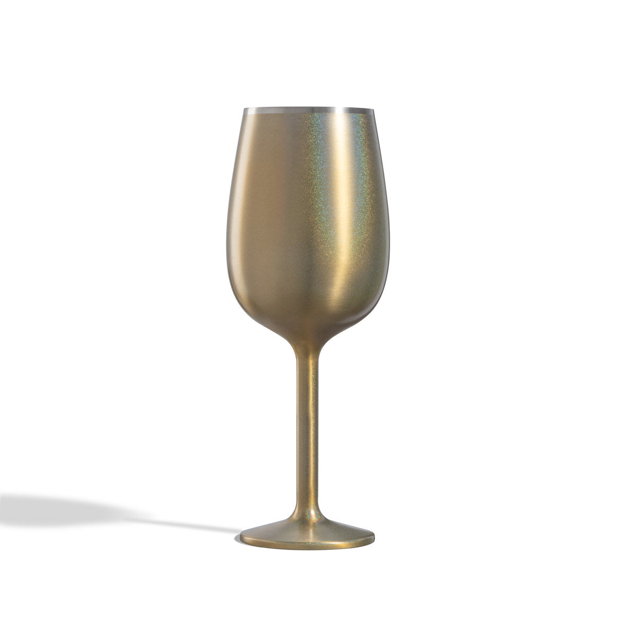 Stainless Steel Stemmed Wine Glass, Gold