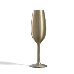 Stainless Steel Champagne Flute , Gold