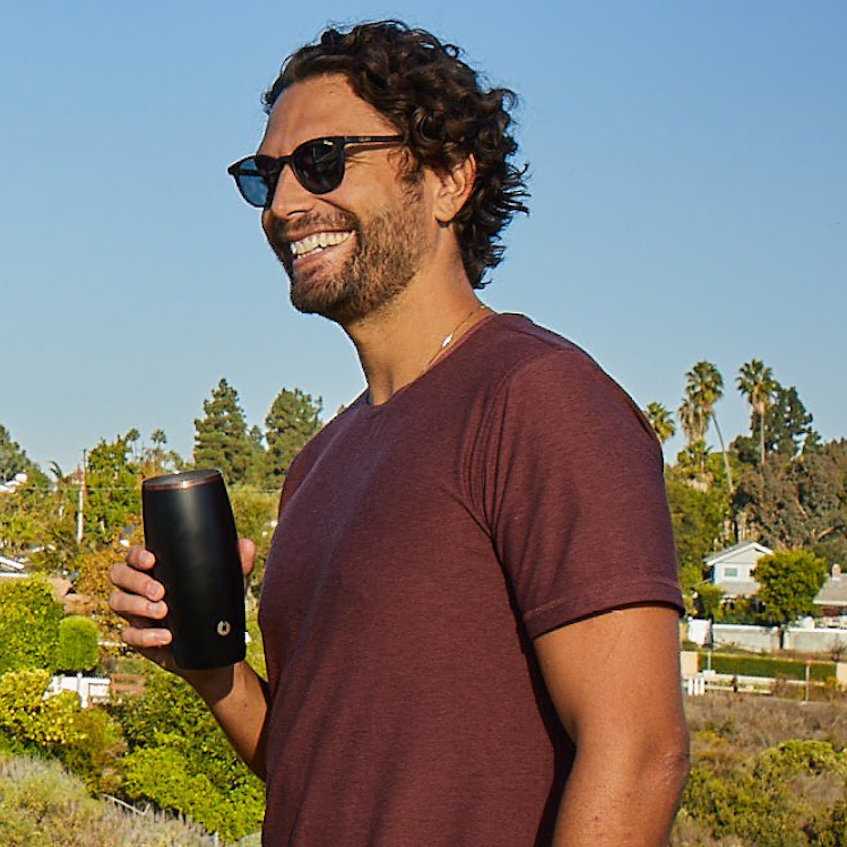 Stainless Steel Beer Glass Set, Set of 2 - Black