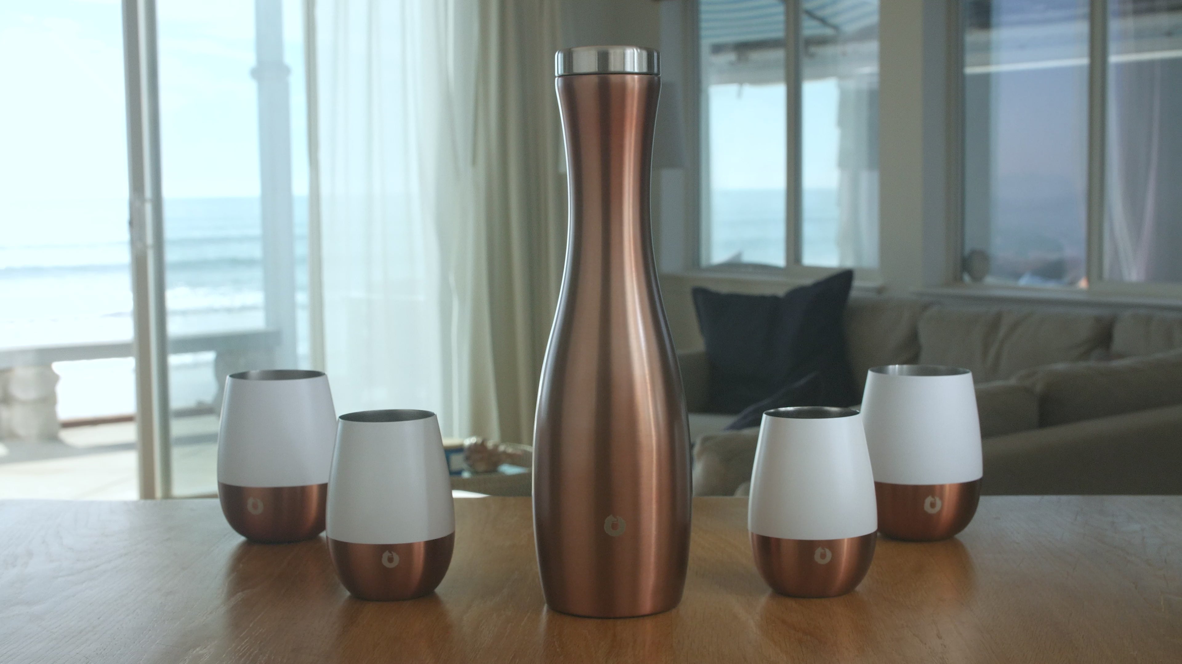 Stainless Steel Grand Pinot Wine Glass, Set of 2 - Steel