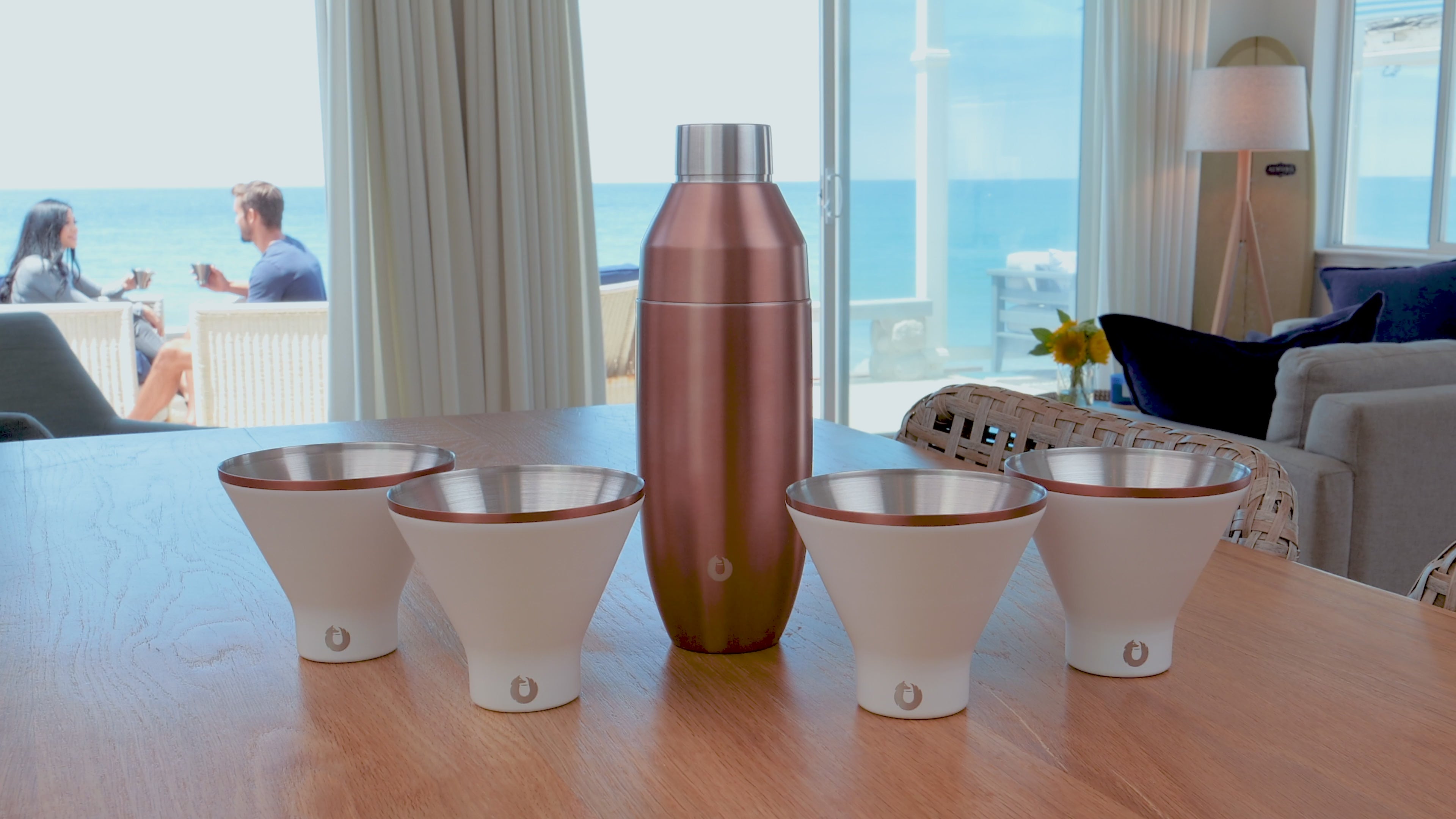 Stainless Steel Cocktail Shaker, Gold