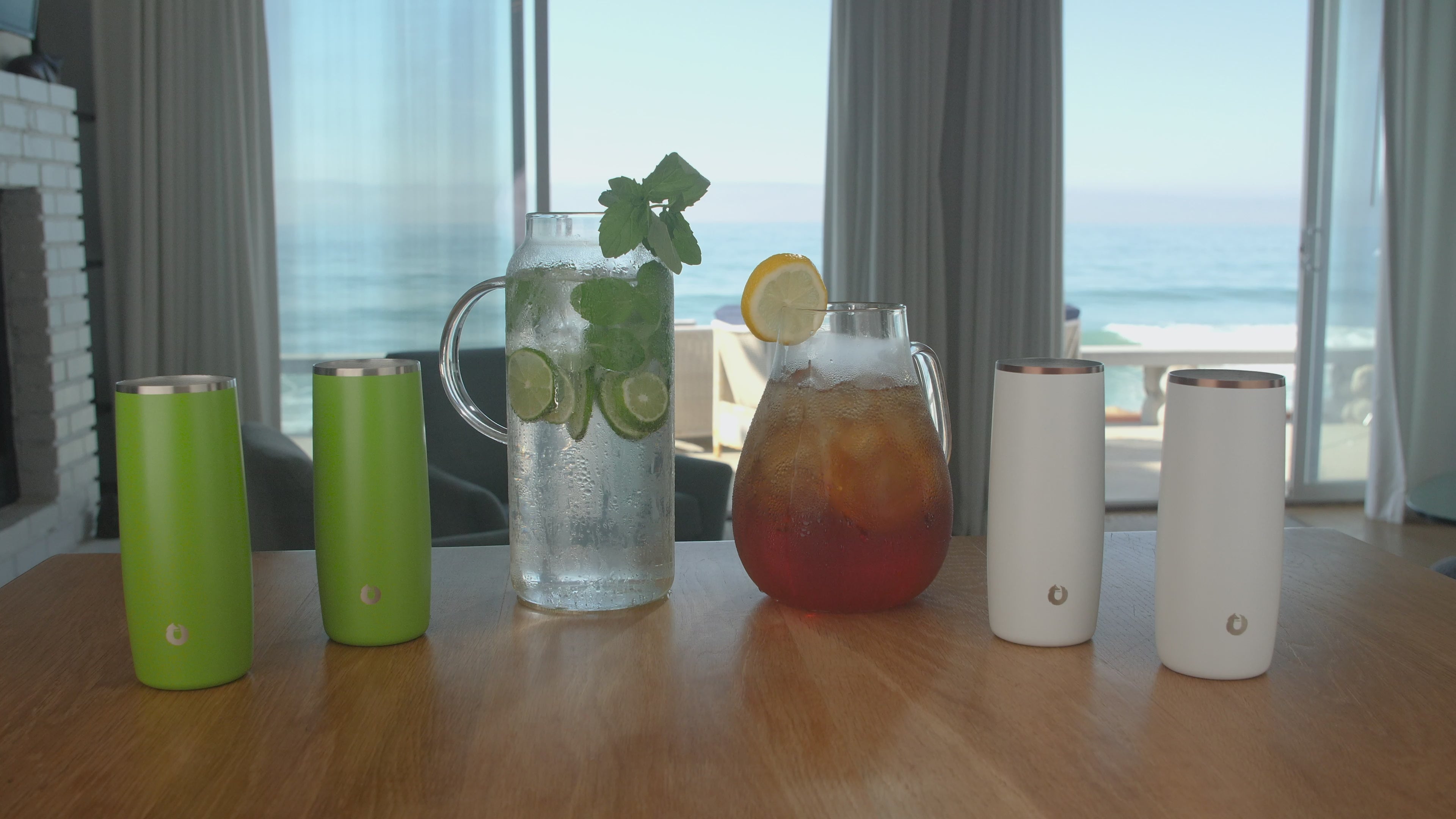 Stainless Steel Highball Cocktail Glass Set, Set of 2 - Mermaid