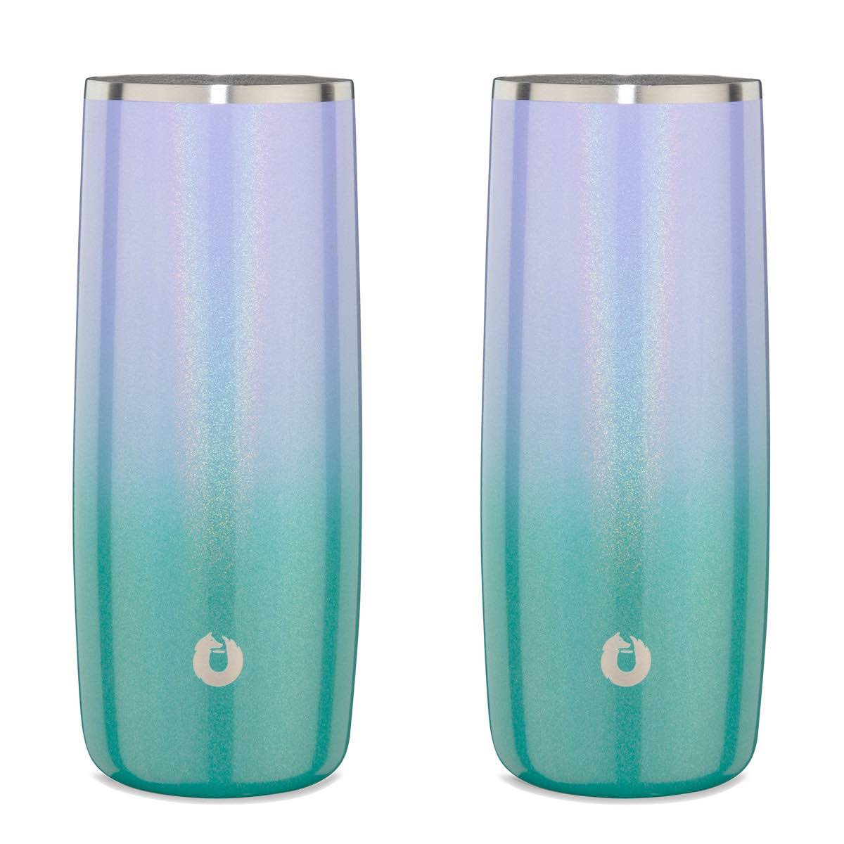 Mermaid: Stainless Steel Highball Glass, set of 2 mermaid