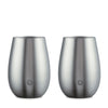 Steel: Stainless Steel Sauvignon Blanc Wine Glass, Set of 2