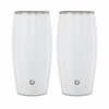 26oz XL Insulated Stainless Steel Beer Glass, Set of 2 - Shimmer White